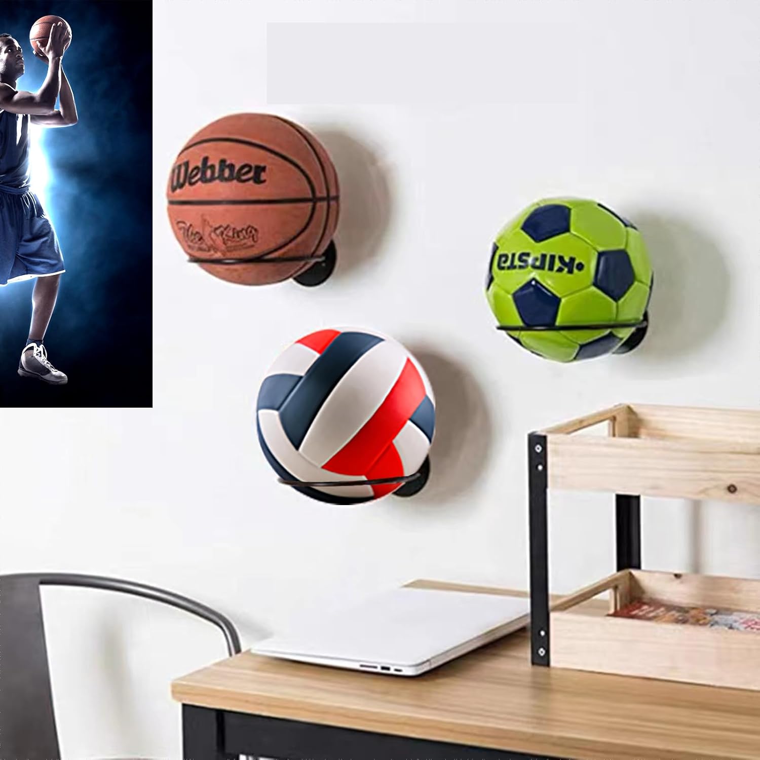 Produits de support de ballon en métal pour support de basket-ball et de football